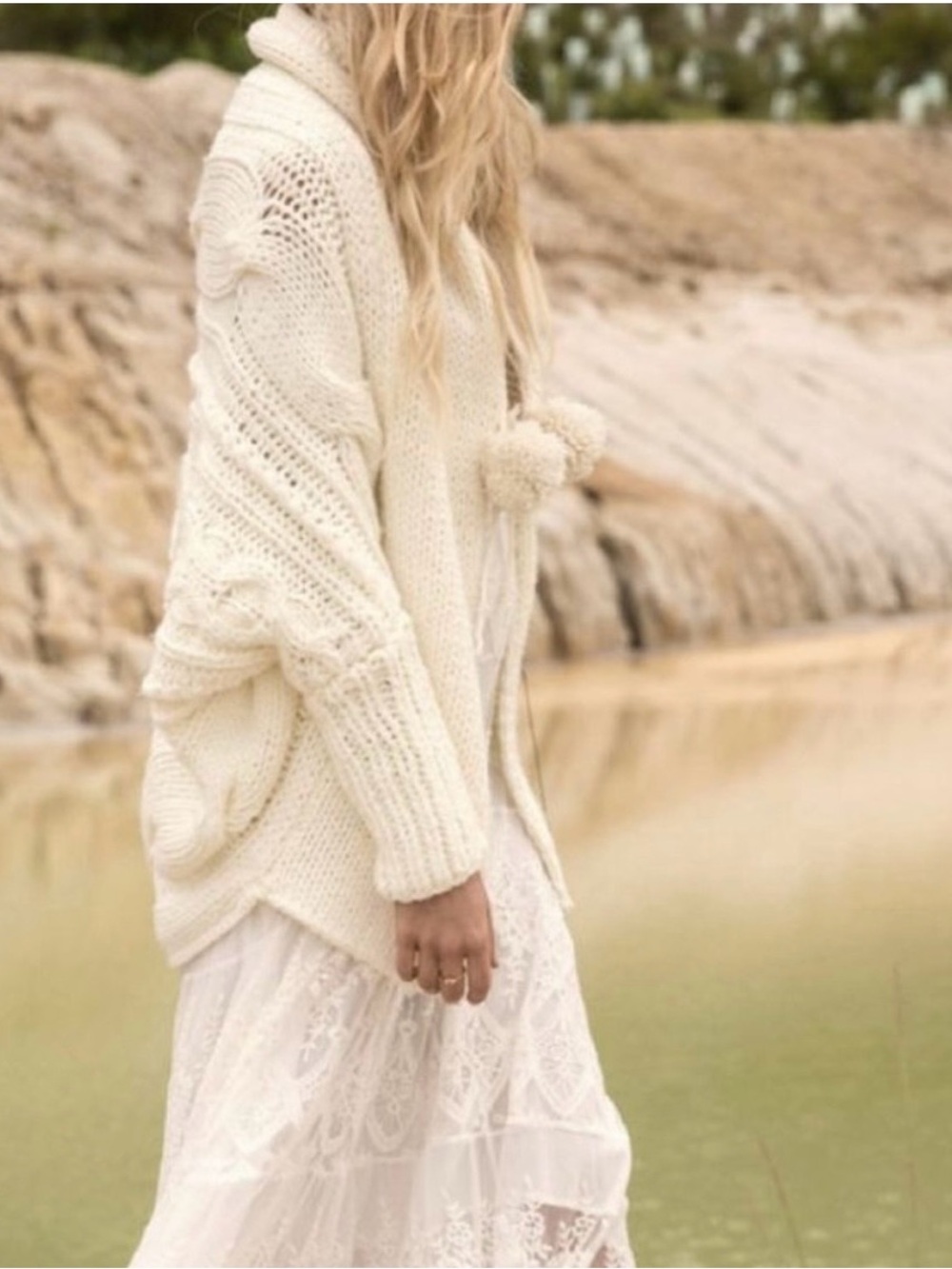 SPELL & THE GYPSY BELLA SHRUG Vintage Cable-Knit Women's Sweater Cardigan
